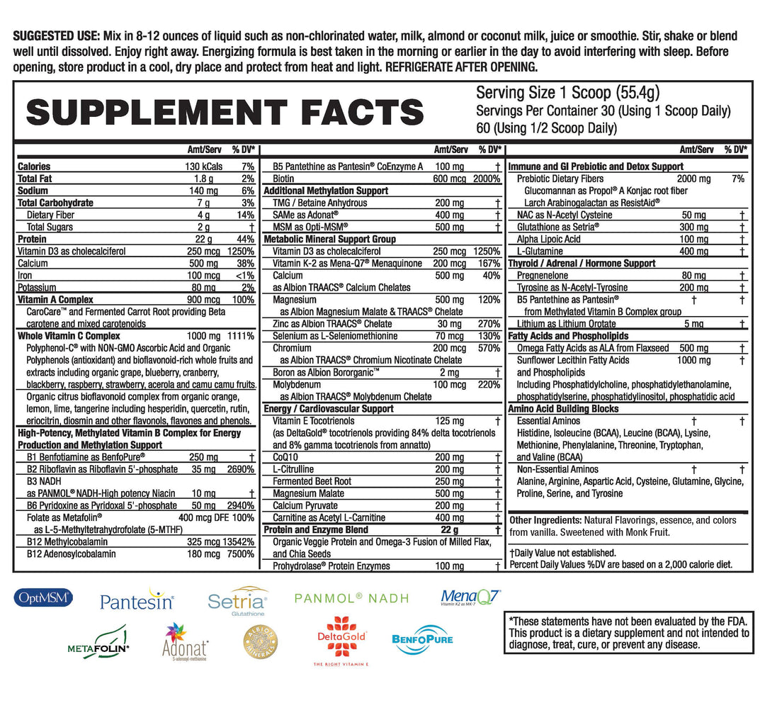 Cellular Nutrition Program – with Restore Pro VANILLA VEGGIE Protein