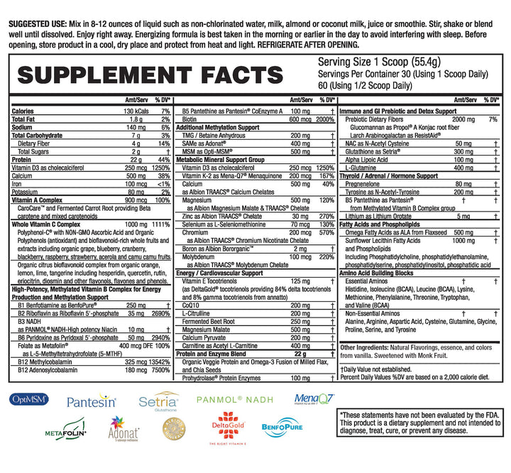 Cellular Nutrition Program – with Restore Pro VANILLA VEGGIE Protein