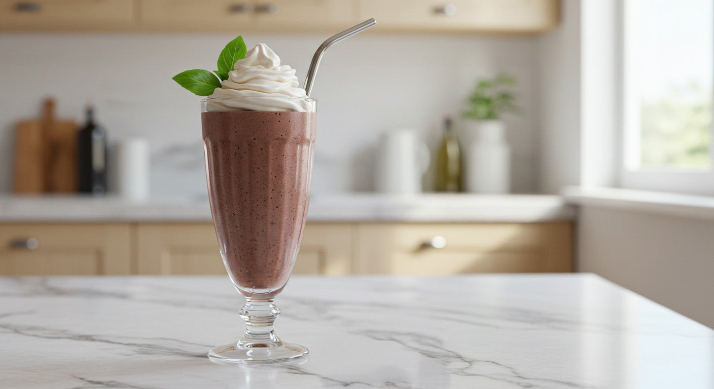Chocolate Blackberry Basil Bliss: Chocolate RESTORE Smoothie