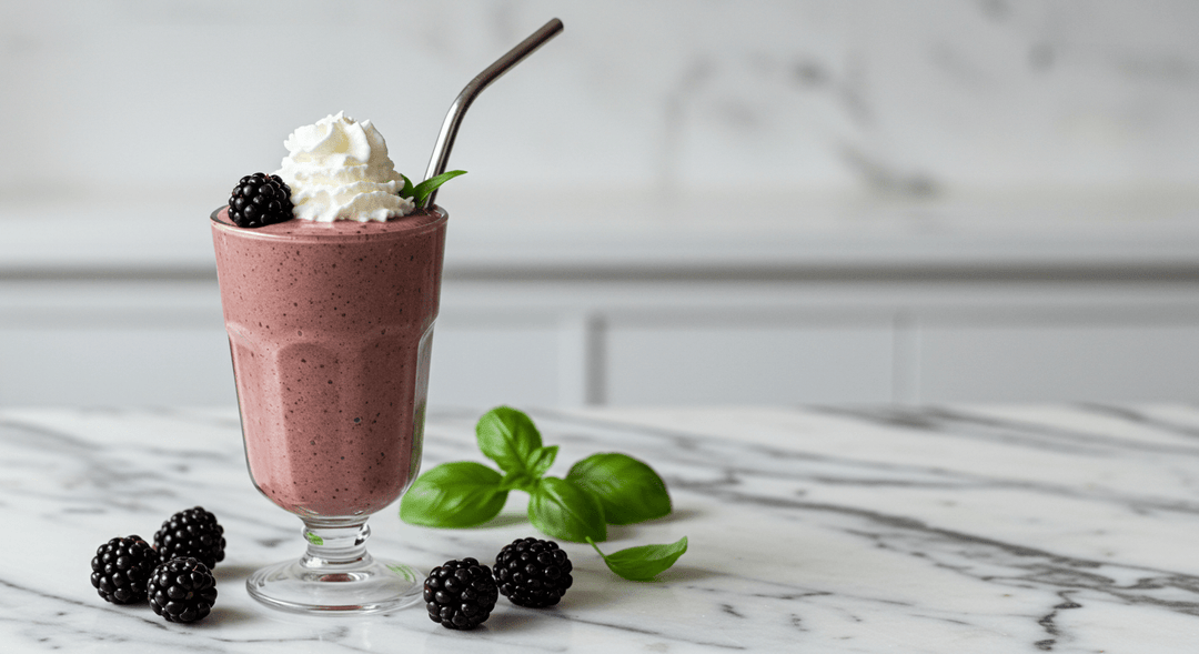 Chocolate Blackberry Basil Bliss: Chocolate RESTORE Smoothie