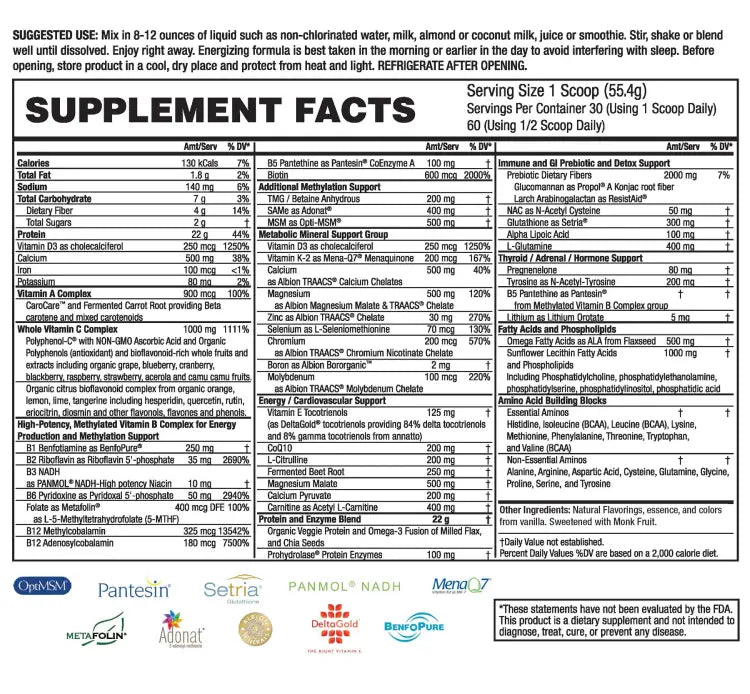Cellular Nutrition Program – with Restore Pro VANILLA VEGGIE Protein