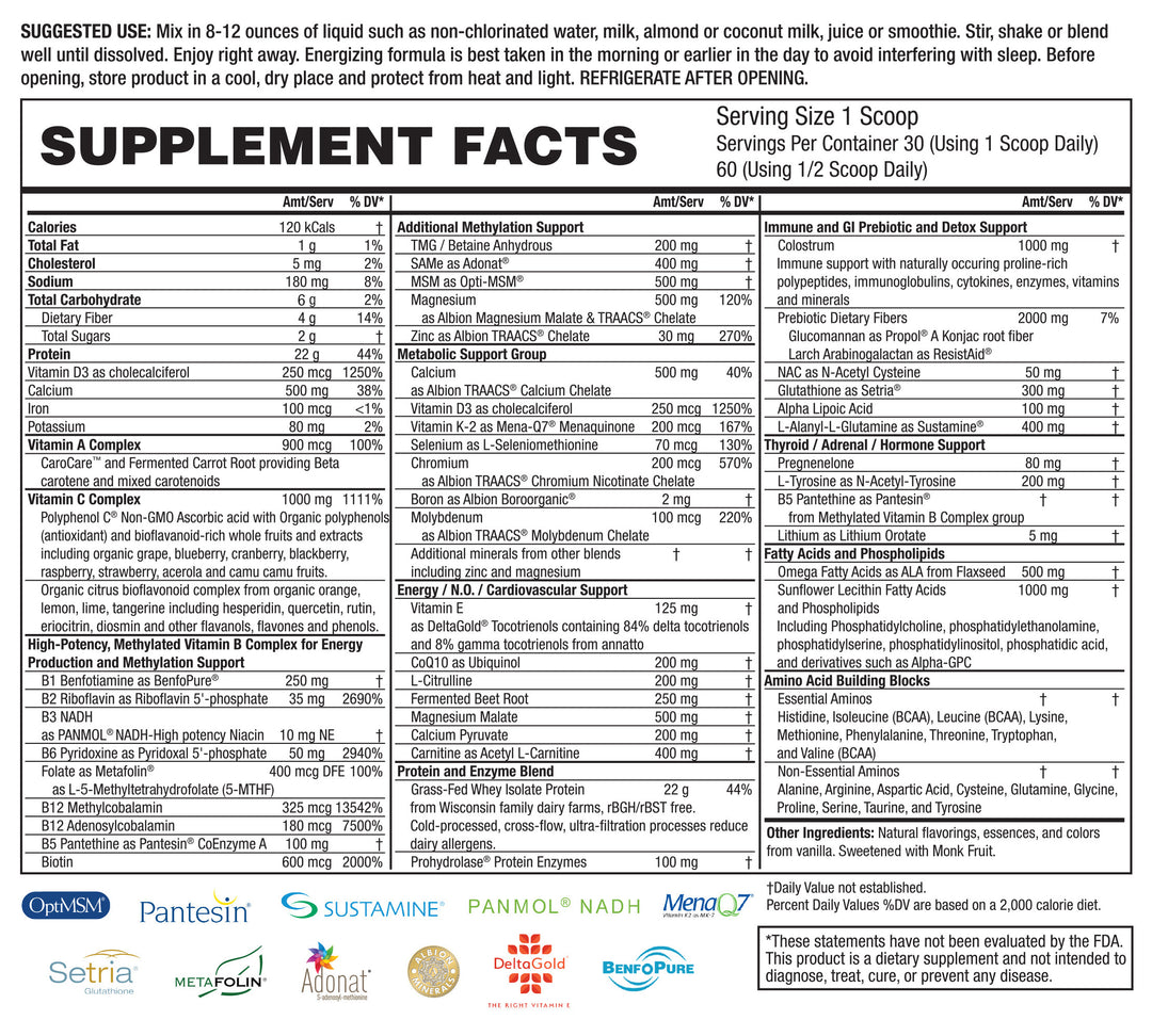 Cellular Nutrition Program - with Restore Pro VANILLA WHEY Protein